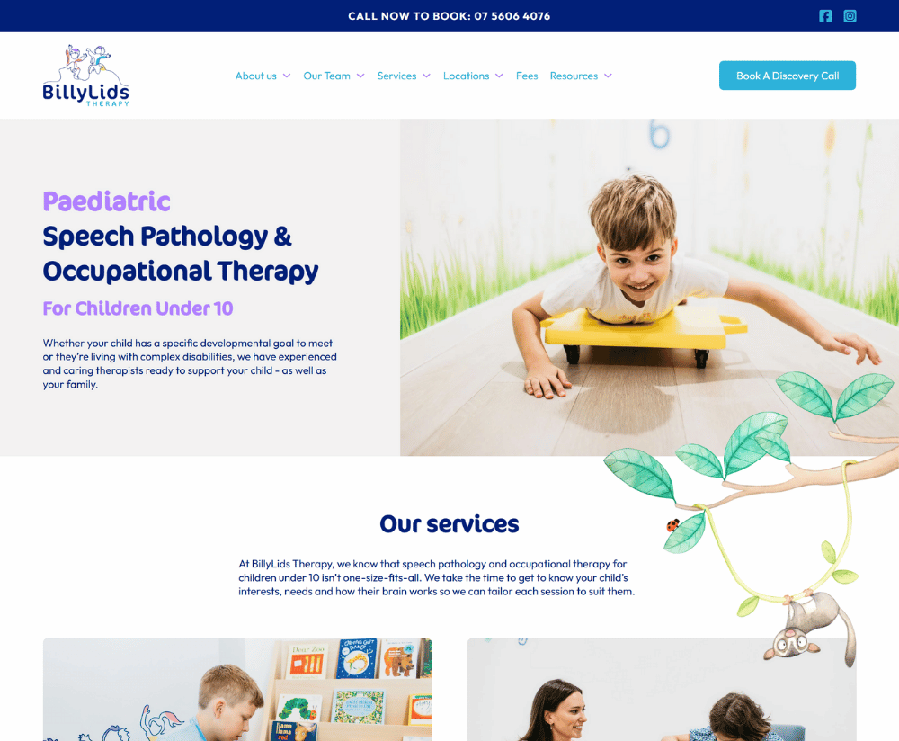 Billylids therapy website